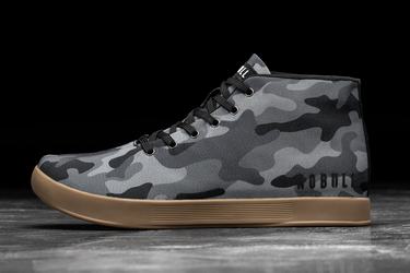 Nobull Canvas Mid Women's Trainers Black Camo | Australia (CS0931)